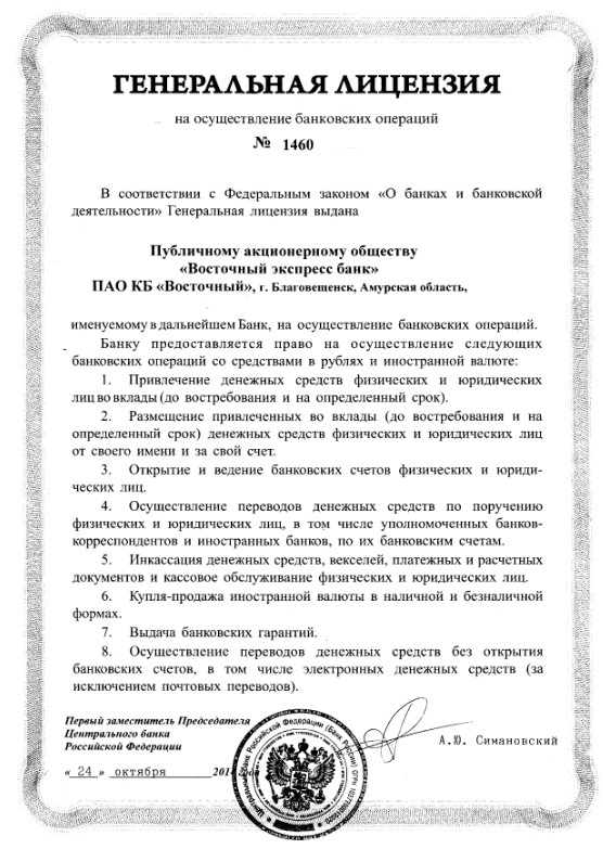 Фото лицензии